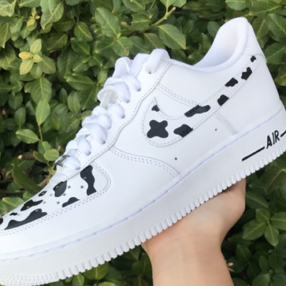 Cow Print Custom Air Force Ones - Picture 3 of 7